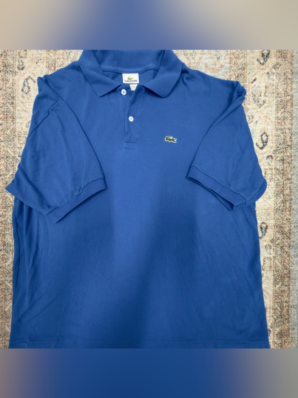 Lacoste Men's Royal Blue Short-Sleeve Polo with Crocodile Logo size 8/3XL